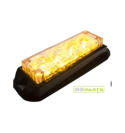 12V LED Gelb-Orange Blitzlicht Warnlicht Alarm Blitzer